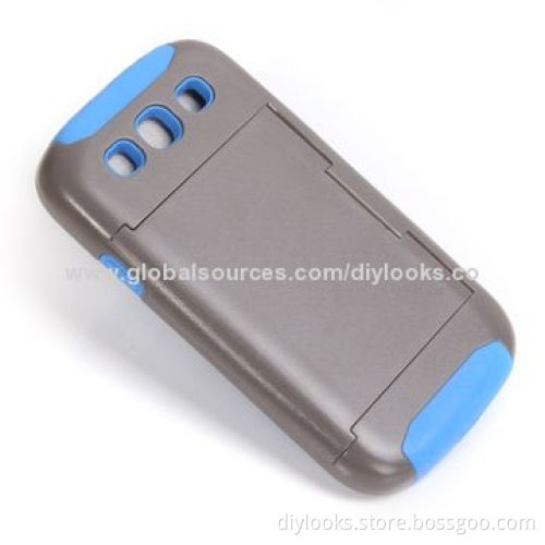 Silicone + Plastic Combination Case with Holder, for Samsung Galaxy SIII
